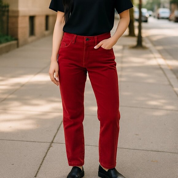 Levi's Corduroy Slim Straight Men's Pants 31x30 Stretch Oxblood Red - Picture 1 of 11